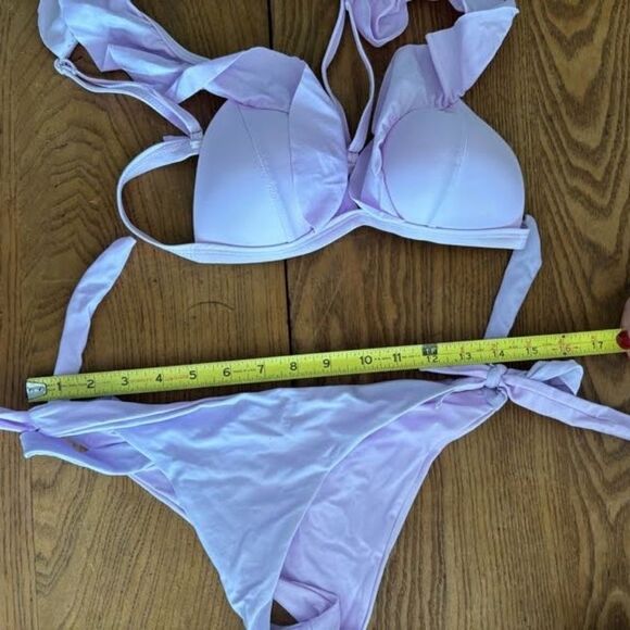Purple Ruffle Swimsuit One-Piece | Women's Small | Flirty & Fun Swimwear - Picture 5 of 5